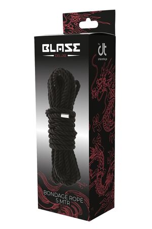 Черная веревка для шибари Deluxe Bondage Rope - 5 м.